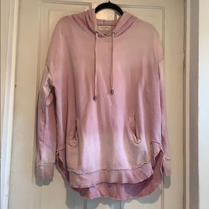 Distressed ombré hoodie